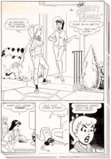 Dan DeCarlo and Rudy Lapick Archie‘s Girls Betty and Veronica #63 Complete 6-Page Story "The Bluest Angel" Origina... (Total: 6 Original Art)