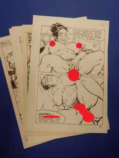Stelio Fenzo | Stelio Fenzo - 6x Tavole Originali Vintage Erotiche - Page volante - Exemplaire unique - (1984) | Catawiki