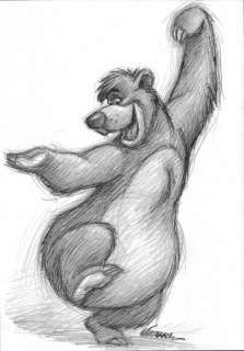 Joan Vizcarra | Baloo [The Jungle Book] - Original Drawing - Joan Vizcarra Signed - Original Artwork - Pencil Art | Catawiki