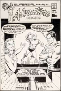  - Curt Swan and Murphy Anderson Adventure Comics #384 Supergirl and Superman Cover Original Art (DC, 1969)....