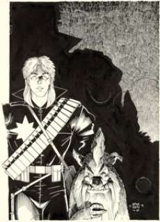  - Arthur Adams Longshot Trade Paperback Front Cover Original Art (Marvel, 1989)....