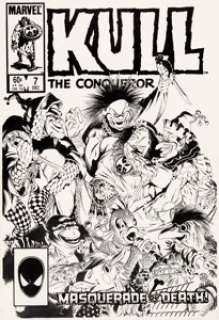 Michael Golden Kull the Conqueror #7 Cover Original Art (Marvel, 1984)....