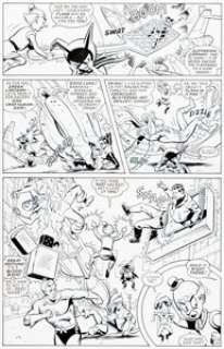 Dave Gibbons Superman and Batman: World‘s Funnest #1 Story Page 10 Original Art (DC, 2001). Mr. Mxyzptlk -