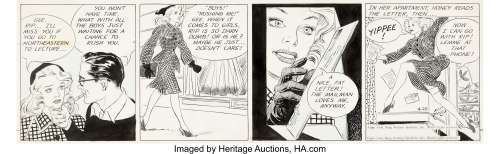 Alex Raymond Rip Kirby Daily Comic Strip Original Art dated 4-25-46 (King Features Syndicate, 1946)....