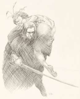 Bernie Wrightson Solomon Kane Sketch Original Art (undated)....
