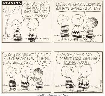 Charles Schulz Peanuts Daily Comic Strip Original Art dated 3-12-58 (United Feature Syndicate, 1958).... | Heritage