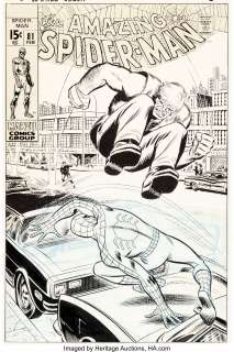 John Romita Sr. Amazing Spider-Man #81 Unpublished Cover Original Art (Marvel, 1969).... | Heritage