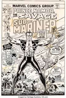 John Romita Sr. Sub-Mariner #67 Cover Original Art (Marvel Comics, 1973)....
