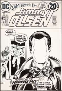 Nick Cardy Superman‘s Pal Jimmy Olsen #157 Cover Original Art (DC, 1973). Jimmy and Superman confront the -