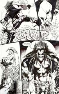 Keith Giffen and Simon Bisley - Lobo #2 Story Page 17 Original Art (DC, 1990).