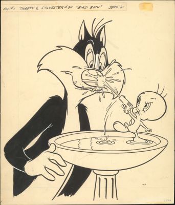 Strobl- Tweety and Sylvester #34, Original Cover | Russ Cochran