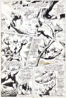 Billy Graham and Bob McLeod - Jungle Action #18 Story Page 9 Black Panther Original Art (Marvel, 1975).