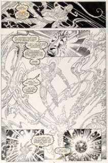 Enrique Al Alcatena - Doom 2099 Vol 1 #13 Planches 2, 17 & 22 Lot de 3 (Marvel, 1994). Enrique Al Alcatena Doom 2099 Vol 1 #13 Story Pages 2, 17, and 22 Group of 3 Original Art (Marvel, 1994).