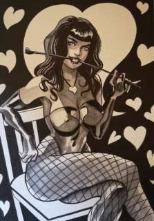 Candita, Giuseppe | Candita, Giuseppe - Original drawing - Tribute to Bettie Page - (2023) | Catawiki