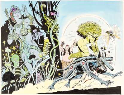 Thorne, Frank | Frank Thorne Ribit! Wraparound Cover Original Art (c. 1989).... | Heritage