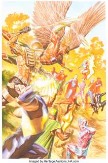 Alex Ross - Justice Society of America #19 Cover Original Art (DC, 2008)....
