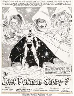 Simonson, Walt - Walt Simonson and Dick Giordano Batman #300 Splash Page 1 Original Art (DC, 1978)....