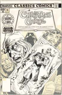 Hall, Bob - Bob Hall Marvel Classics Comics #36 "A Christmas Carol" Cover Original Art (Marvel, 1978)....