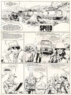 William Vance | Bruno Brazil, Fausses manoeuvres et vraies embrouilles, planche originale à l’encre de chine parue dans le Super Tintin n° 23 de 1983. | Septimus