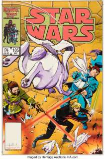 Martin, Cynthia - Cynthia Martin and Ken Steacy Star Wars #105 Painted Cover Original Art (Marvel, 1986)....