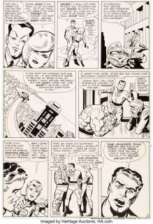 Kirby, Jack - Jack Kirby and George Roussos (as Geo. Bell) Fantastic Four #27 Story Page 6 Sub-Mariner Original Art (Marvel, 196...