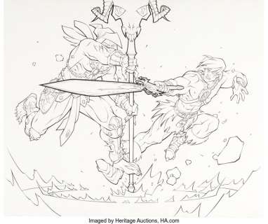 Rousseau, Craig - Craig Rousseau Masters of the Universe Unpublished Cover Original Art (undated)....