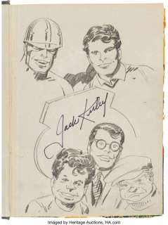 Kirby, Jack - Jack Kirby - Remarqued Sketch Original Art in Bound Volume of Star Spangled Comics #7-9 and 11-15 (DC, 1942)....