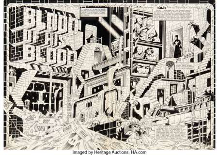 Day, Gene - Gene Day Master of Kung Fu #116 Double-Splash Pages 2-3 Original Art (Marvel, 1982).... (Total: 2 Original Art)