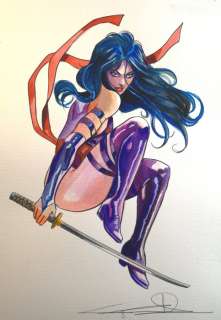 Giuseppe Candita | MARVEL - illustrazione originale G.Candita "Psylocke" - Page volante - Exemplaire unique - (2023) | Catawiki