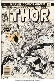 Kirby, Jack | Jack Kirby, John Verpoorten, and John Romita Sr. Thor #252 Cover Original Art (Marvel, 1976).... | Heritage