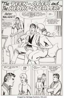 Hartley, Al - Al Hartley Patsy Walker #112 Complete 9-Page Story "The Teen-Ager and the Heart-Stealer!" Original Art (Marvel, 19... (Total: 9 Original Art)