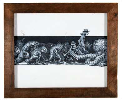 SAMURAI CAT "TOMOKATO IN THE OUTSMITH PROCESSION" ORIGINAL PAINTING BY MARK ROGERS. | Hake’s