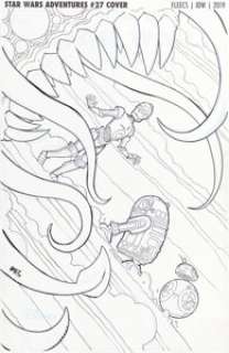 Tony Fleecs Star Wars Adventures #27 Cover B Original Art (IDW, 2019)....