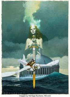 Segrelles, Vicente | Vicente Segrelles The Mercenary, La Evidencia Cover Original Art (CIMOC #100, 1989).... | Heritage