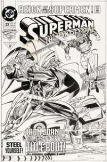 Jon Bogdanove And Dennis Janke | Superman: The Man of Steel #23 Cover Original Art (DC, 1993).... | Heritage