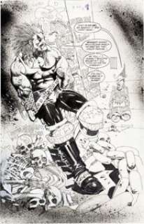 Simon Bisley - Lobo #3 Splash Page 8 Original Art (DC, 1991).