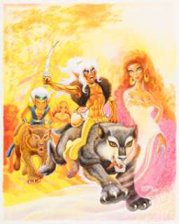 Wendy Pini - ElfQuest #1 Trade Paperback Cover Painting Original Art (Donning/Starblaze, 1981).