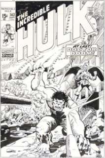 Herb Trimpe The Incredible Hulk #143 Cover Dr. Doom Original Art (Marvel, 1971).