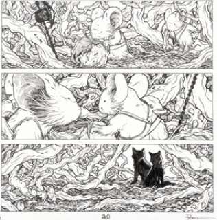 David Petersen Mouse Guard: The Black Axe #4 Story Page 20 Original Art (Archaia Studios, 2012).