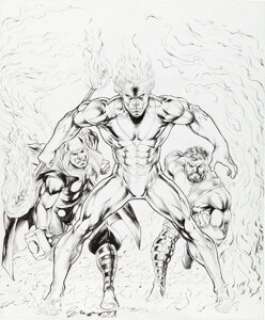 Buzz (Aldrin Aw) - Thor and Hercules vs. Firelord Specialty Illustration Original Art (2007).