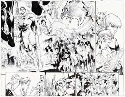 Ivan Reis and Joe Prado Superman #15 Double Page Spread 6-7 Original Art (DC, 2019).