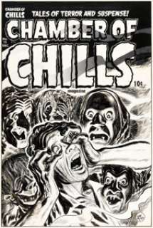 Lee Elias Chamber of Chills #15 Cover Original Art (Harvey, 1953).