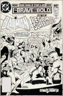 Ross Andru and Dick Giordano The Brave and the Bold #179 Legion of Super-Heroes Cover Original Art (DC, 1981).