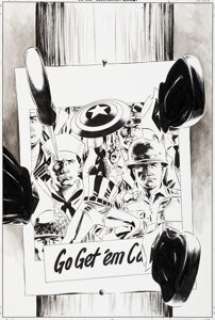 Steve Epting Captain America #15 Cover Original Art (Marvel, 2006).