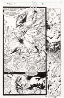 Jim Lee and Art Thibert X-Men #9 Story Page 6 Original Art (Marvel, 1992).