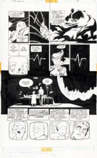 Frank Miller and Klaus Janson The Dark Knight Returns #4 "The Dark Knight Falls" Story Page 9 Original Art (DC, 1986).