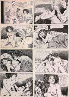 Del Mestre, Alberto | Del Mestre - La Schiava #9 - 12x Original pages (erotic) - Size: 26 x 19 cm - Page volante - Exemplaire unique - (1984) | Catawiki
