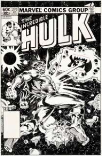 Al Milgrom and Steve Mitchell The Incredible Hulk #270 Cover Original Art (Marvel, 1982).