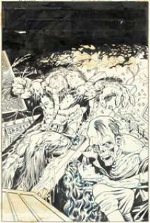 Mike Ploog Man-Thing #8 Cover Original Art (Marvel, 1974).