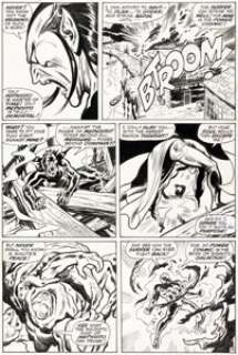 John Buscema and Chic Stone The Silver Surfer #16 Mephisto Story Page 14 Original Art (Marvel, 1970).